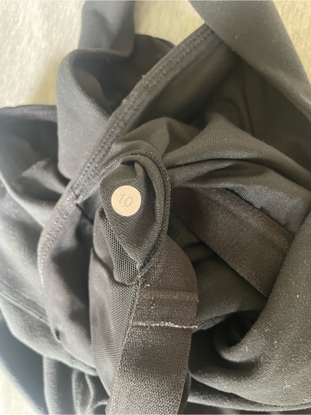 Lululemon Scoop Neck Racerback Tank with Built-In Bra | Black | Size 10 - Picture 3 of 3